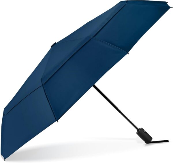 Portable Travel Umbrella: Windproof, Compact, and Folding Design - Heavy Duty, Automatic Open Close, Collapsible - Rain & Wind Resistant - Ideal for Car, Backpack, Men, Women. (42in/46in)