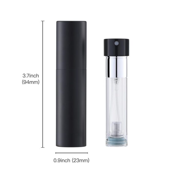 5ML Refillable Perfume Atomizer Bottle for Travel, Portable Cologne Atomizer, Pocket Perfume Spray (Matte Black) - Image 8