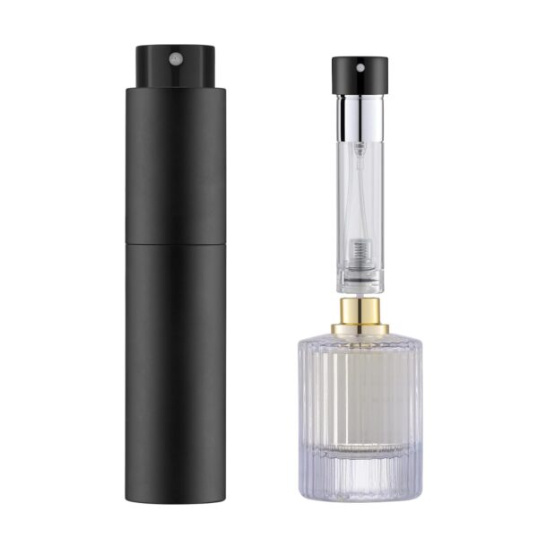 5ML Refillable Perfume Atomizer Bottle for Travel, Portable Cologne Atomizer, Pocket Perfume Spray (Matte Black)