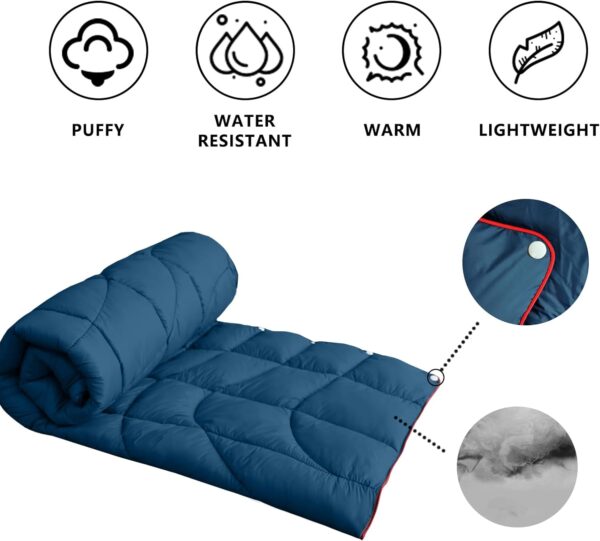 Camping Blanket, Packable Puffy Blanket Down Alternative Blanket Lightweight Windproof Resistant for Outdoors,Hiking, Backpacking,Beach,Car,Picnic,Stadium 39x55in - Image 4