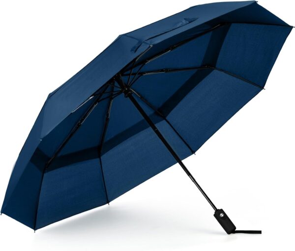 Portable Travel Umbrella: Windproof, Compact, and Folding Design - Heavy Duty, Automatic Open Close, Collapsible - Rain & Wind Resistant - Ideal for Car, Backpack, Men, Women. (42in/46in) - Image 2