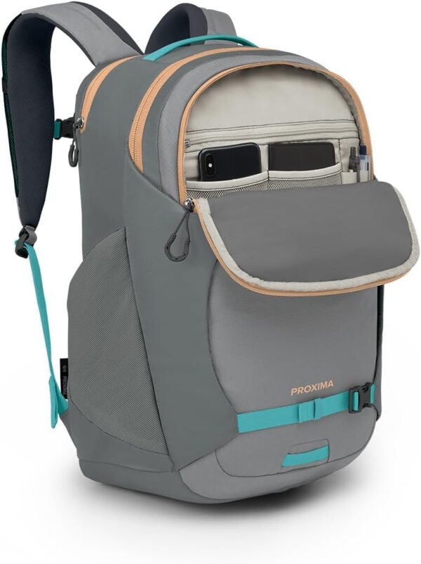 Osprey Proxima 30L Laptop Commuter Backpack, Medium Grey/Coal Grey - Image 9