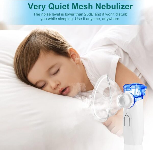 Portable Nebulizer - Includes 1 Set Accessories,Nebulizer with Auto Clean Mode for Kids Adult Family & Travel Use - Image 5