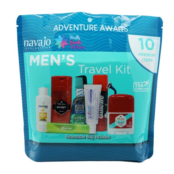 10 Piece Resealable Men's Travel Kit