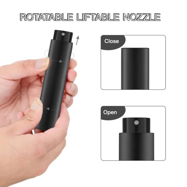 5ML Refillable Perfume Atomizer Bottle for Travel, Portable Cologne Atomizer, Pocket Perfume Spray (Matte Black) - Image 5