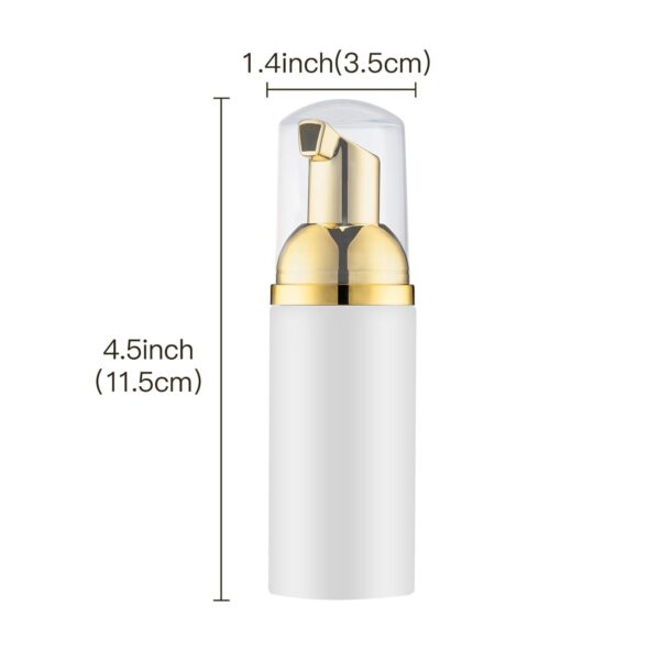 Tekson 2 OZ Foam Bottle with Gold Pump, Empty Travel Foaming Dispensers for Soap, Shampoo (3pcs, Gold) - Image 5