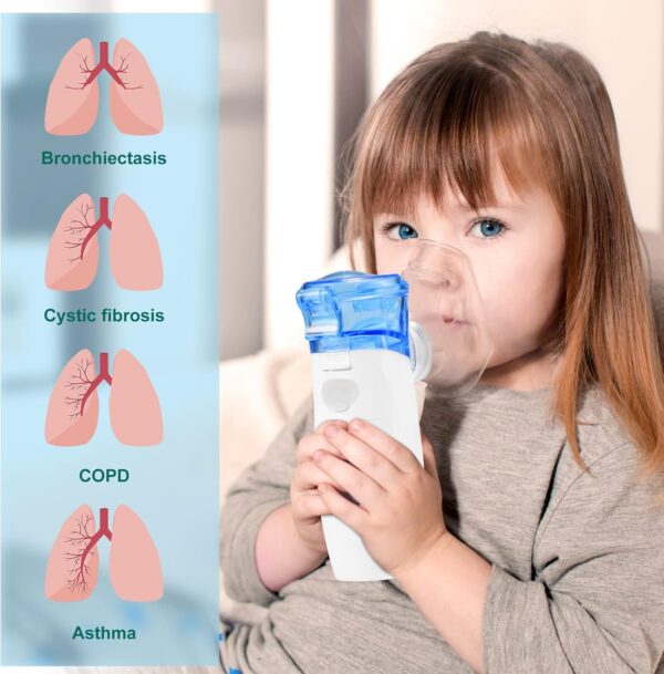 Portable Nebulizer - Includes 1 Set Accessories,Nebulizer with Auto Clean Mode for Kids Adult Family & Travel Use - Image 7