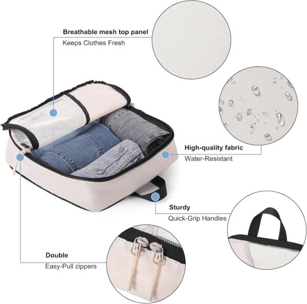 Compression Packing Cubes for Travel,CLUCI 7 Set/4 Set Travel Essentials,Organizer Bags for Luggage,Travel Accessories - Image 5