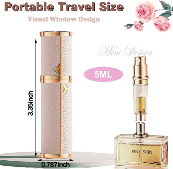 Travel Perfume bottle Refillable Atomizer,Perfume Atomizer Bottle for Travel, Perfume Travel Refillable Scent Sprayer Pump Fill from Bottom Bottle travel perfume atomizer refillable (white) - Image 4