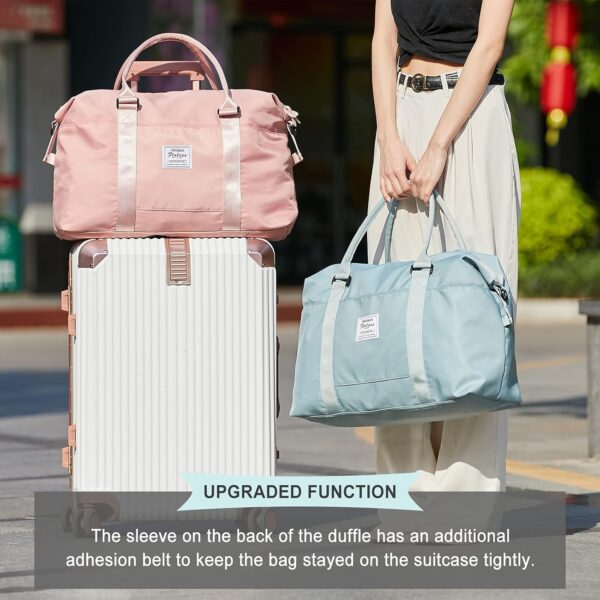 Travel Duffel Bag,Sports Tote Gym Bag,Shoulder Weekender Overnight Bag for Women - Image 5