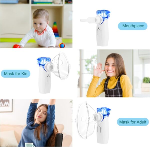 Portable Nebulizer - Includes 1 Set Accessories,Nebulizer with Auto Clean Mode for Kids Adult Family & Travel Use - Image 4