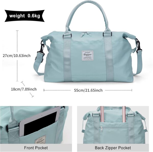 Travel Duffel Bag,Sports Tote Gym Bag,Shoulder Weekender Overnight Bag for Women - Image 4