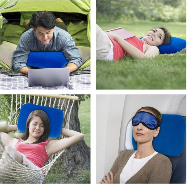 tuphen Camping Pillow Memory Foam Travel Pillow for Sleeping Backpacking Pillows Airplane Travel Hammock Beach Breathable Lightweight - Image 4