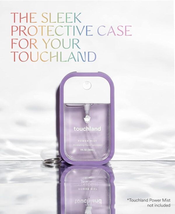 Touchland Mist Case for Power Mist and Glow Mist (1FL OZ), Protective and Stylish Hand Sanitizer Spray Accessory, Silicone Case with Keyring, Purple Haze - Image 3