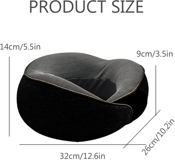 2024 New Neck Pillow, Travel Neck Pillow, Airplane Memory Foam Travel Neck Pillow, Foldable for Sleeping (Black), OPZ-416 - Image 2