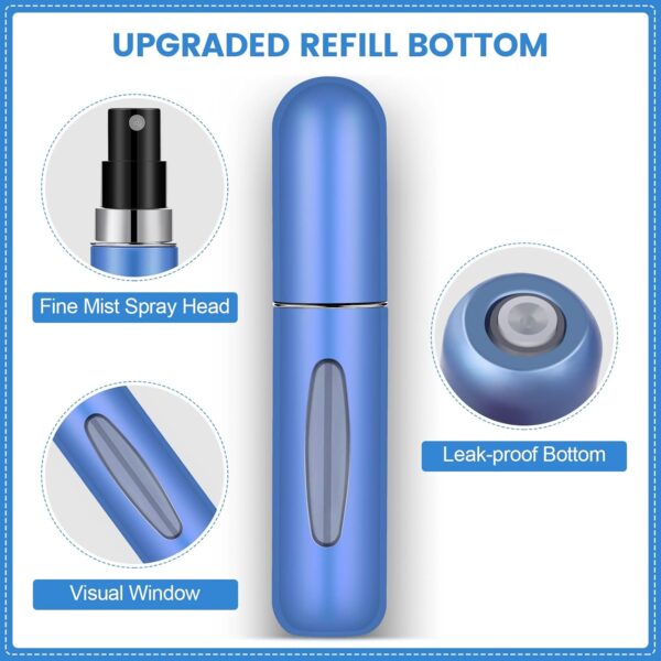 9 Pack 5ml Perfume Travel Refillable Mini Spray Bottles Atomizer Travel Perfume Bottle Refillable Empty Small Mister Spray Bottle for Travel Accessories - Image 2