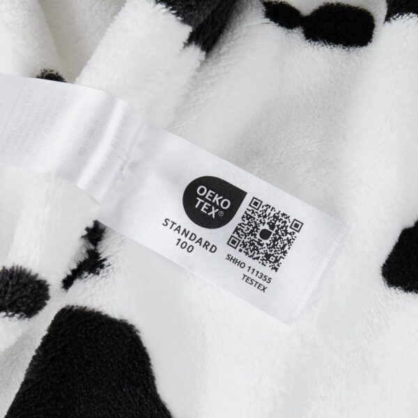 Cozy Bliss Cow Print Throw Blanket Non Shedding MilkyPlush™ Fleece 330GSM Thick Blankets Western Room Decor Super Soft Warm for Adults Kids Girl Gifts Bedroom Couch Sofa Travel Black White 90"x90" - Image 7