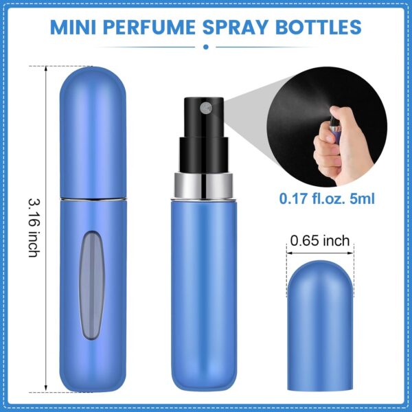 9 Pack 5ml Perfume Travel Refillable Mini Spray Bottles Atomizer Travel Perfume Bottle Refillable Empty Small Mister Spray Bottle for Travel Accessories - Image 5