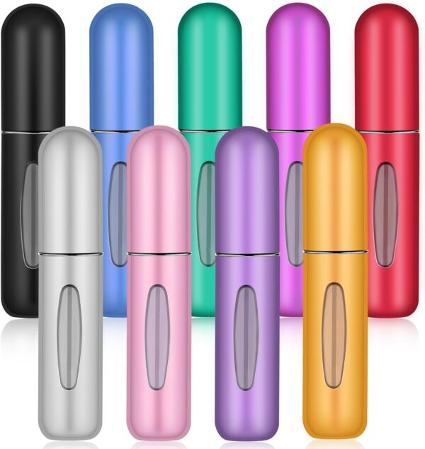 9 Pack 5ml Perfume Travel Refillable Mini Spray Bottles Atomizer Travel Perfume Bottle Refillable Empty Small Mister Spray Bottle for Travel Accessories