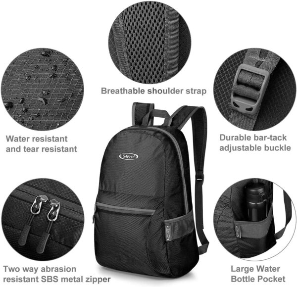 G4Free 20L Lightweight Packable Backpack Travel Hiking Daypack Foldable Backpack for Men Women - Image 5