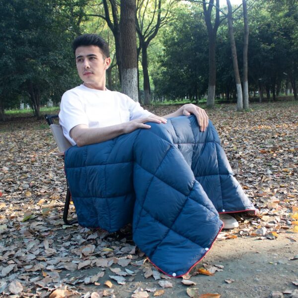 Mini Camping Blanket,Lightweight Puffy Blanket Packable Down Alternative Throw Blanket Waterproof Windproof for Outdoors, Travel, Beach, Airplane, Hiking - Image 6