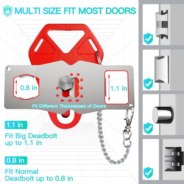 Portable Door Lock Travel Hotel Safety: Hotel Door Locks for Travelers, Home Apartment Security Locker from Inside Room Bedroom Women Travel Gifts Traveler Stocking Stuffers Traveling Essentials - Image 3