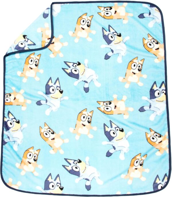 Jay Franco Bluey and Bingo 40 x 50 Inch Plush Travel Throw - Kids Super Soft Bedding - Image 2