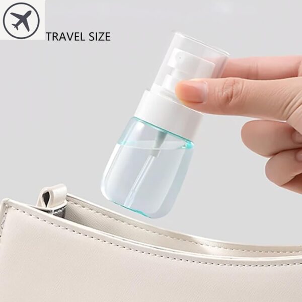 Empty Fine Mist Spray Bottle Travel Refillable Perfume Container Small Cosmetic Plastic Bottle for Face Hair Makeup 2 Pack - Image 3