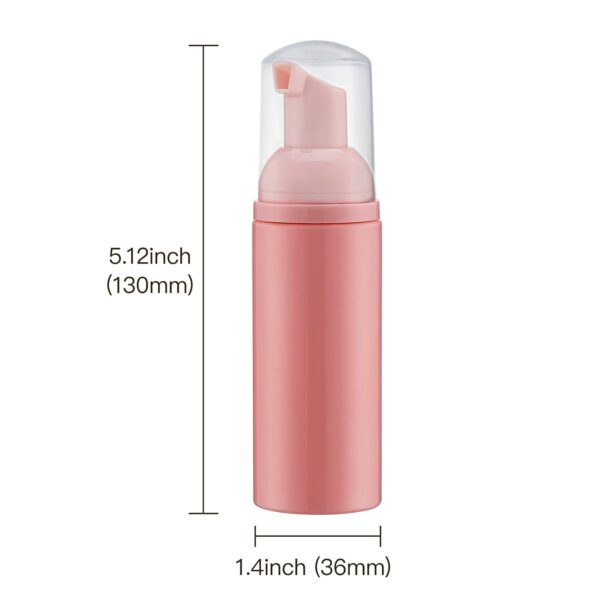 Tekson Foam Pump Bottle (Pink), Empty Travel Size Foam Dispenser Pump for Soap Shampoo, Lash Cleanser(60ml, 3PCS) - Image 5