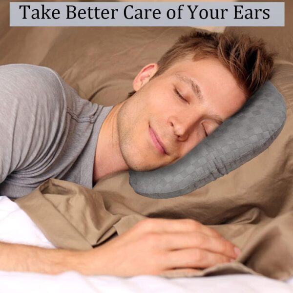 Ear Piercing Pillow for Side Sleepers with an Ear Hole for CNH and Ear Pain Ear Inflammation Pressure Sores, Cotton O-Shaped Side Sleeping Pillow, Ear Guard Pillow - Image 5