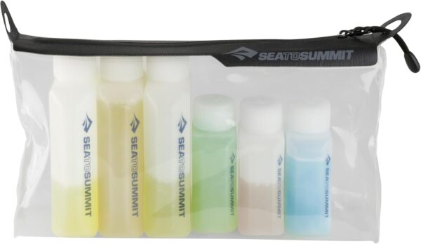 Sea to Summit TravellingLight Clear Zip Pouch with Travel Bottles, TSA Approved Toiletry Kit - Image 6