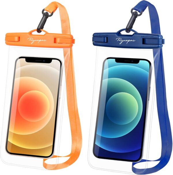 Waterproof Phone Pouch Bag - 7.5in Water Proof Cell Phone Case for Beach Travel Must Haves, Waterproof Phone Holder with Lanyard for iPhone 16 15 14 Pro Max Galaxy S24 S23 Pixel 7a, Cruise Essentials